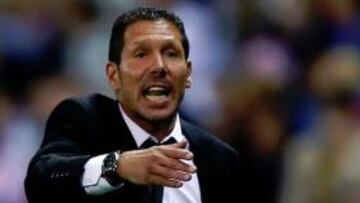 El entrenador argentino, durante un partido en le Vicente Calderón.