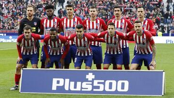 Once del Atlético contra el Alavés.