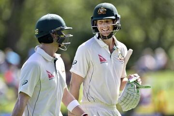 Adam Voges and Steve Smith in buoyant mood