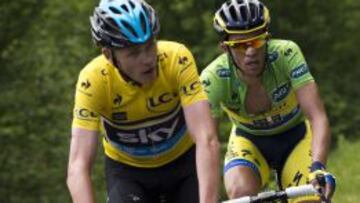 MANO A MANO. Froome y Contador, en el reciente Dauphin&eacute;.
 