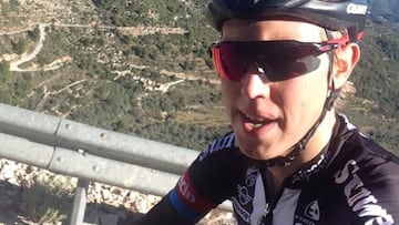 Fredrik Ludviggson, con el maillot del Giant-Alpecin en pretemporada.