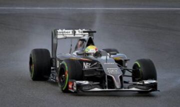 Esteban Gutiérrez piloto de Sauber con el nuevo C33 en Jerez.