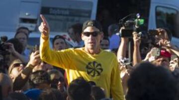 Lance Armstrong, en un acto de su fundaci&oacute;n contra el c&aacute;ncer. 