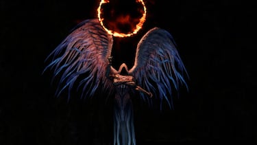 El Morador de oscuridad es un jefe opcional de Dark Souls 2 y llegar hasta él requiere superar una cadena de pruebas en el abismo. Es un enemigo muy difícil de encarar luchando cuerpo a cuerpo, ya que es capaz de volar, lanzar ataques mágicos muy poderosos y crear clones de sí mismo. La única manera de abordar el combate sin demasiados problemas es recurrir a las magias de fuego.