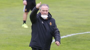 Juan Ignacio Mart&iacute;nez, en el entrenamiento de esta tarde.