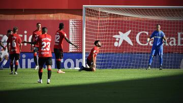 El Mallorca durante una acción de un encuentro