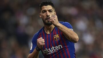 El delantero uruguayo del Barcelona, Luis Su&aacute;rez, durante un partido.