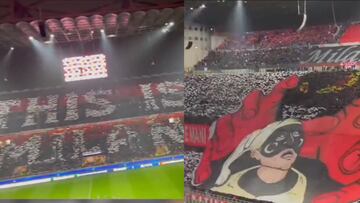 Así recibieron los fans del Milán al equipo del Napoli en San Siro