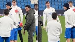 El momentazo entre Arda Güler, Courtois y Arbeloa con Huijsen de espectador: la escena es top