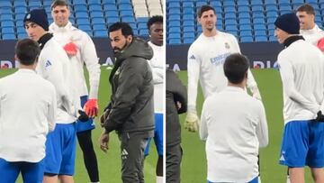 El momentazo entre Arda Güler, Courtois y Arbeloa con Huijsen de espectador: la escena es top
