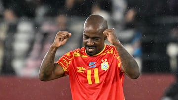 Kakuta celebra uno de sus goles ante Botsuana.