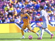 during the friendly match between America and Tigres UANL as part the Golden Clash Mens at Donald W. Reynolds Razorback Stadium, on March 28, 2026 in Fayetteville, Arkansas, United States.