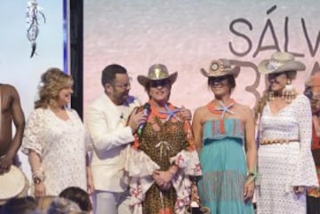 Segundo desfile de j車venes dise?adores espa?oles. Los colaboradores de S芍lvame desfilan con las propuestas 'Salvame Beach'.
