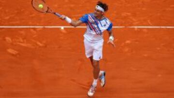 David Ferrer durante su partido frente al franc&eacute;s Jeremy Chardy. 