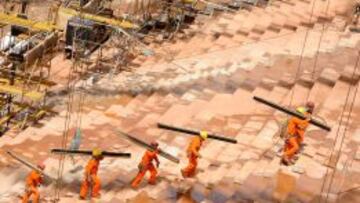 Obras del estadio de Manaos