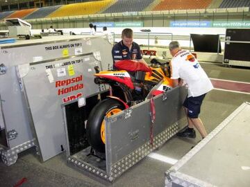 Pruebas del Repsol Honda.