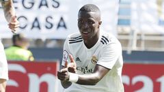 Vinicius celebra su gol al Unionistas.