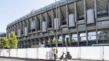 Obras del Estadio Santiago Bernab&eacute;u a 22 de agosto.