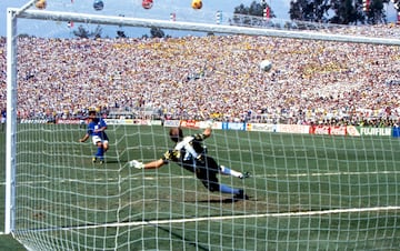 Baggio was the stand-out player at the 1994 World Cup in the United States but missed a decisive penalty against Brazil in the final. 