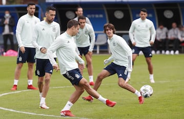 El entrenamiento de España previo a la final contra Francia