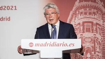 Enrique Cerezo, presidente del Atlético.14 JUNIO 2021 Alejandro Martínez Vélez / Europa Press 14/06/2021