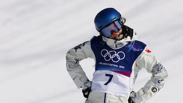 Milano Cortina 2026 Olympics - Freestyle Skiing - Women's Freeski Slopestyle Final - Livigno Snow Park, Livigno, Italy - February 09, 2026. Silver medallist Ailing Eileen Gu of China reacts after finishing second in the Women's Freeski Slopestyle Final REUTERS/Gonzalo Fuentes