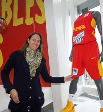 Amaya Valdemoro durante la presentacion de las nuevas equipaciones Nike para las selecciones españolas de Baloncesto.