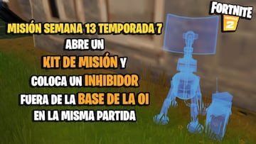 Fortnite: abre un kit de misi&oacute;n y coloca un inhibidor fuera de la base de la OI en una misma partida