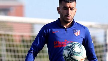 Correa, en un entrenamiento del Atl&eacute;tico.