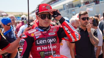 El piloto español de motos Marc Márquez en la parrilla de salida de Moto GP del Gran Premio de España 2026 celebrado hoy en Jerez. A 26 de abril de 2026 en Jerez de la Frontera, Cádiz (Andalucía, España).
26 ABRIL 2026
Francisco J. Olmo / Europa Press
26/04/2026