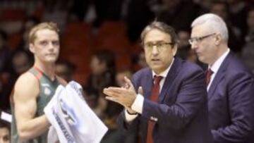 Luis Casimiro, durante el encuentro del CB Sevilla ante el Obradoiro.