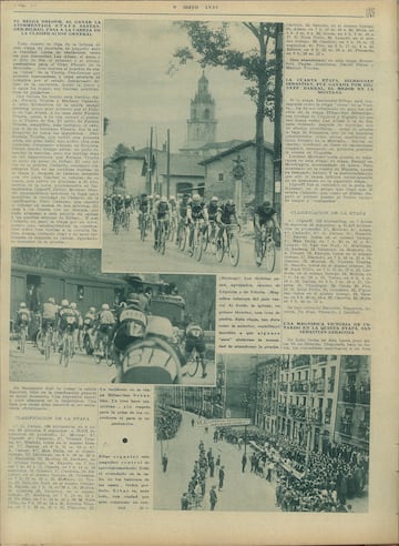 Recorrido por las mejores imgenes de la I Vuelta a Espa?a a travs de la edicin de AS Semanal de 1935.