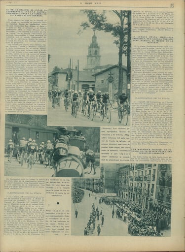 Recorrido por las mejores imágenes de la I Vuelta a España a través de la edición de AS Semanal de 1935.