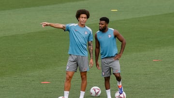 Witsel y Lemar, en un entrenamiento.