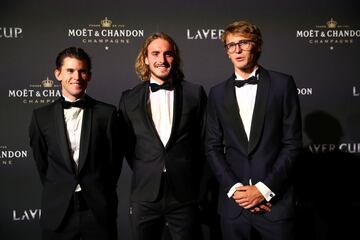 Dominic Thiem, Stefanos Tsitsipas y Alexander Zverev. 