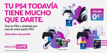 Trae tu PS4 a GAME y cámbiala por nuevos packs de PS5 con juegos y accesorios