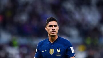 Raphael VARANE of during the FIFA World Cup Qatar 2022, Round of 16 match between and Poland at Al Thumama Stadium on December 4, 2022 in Doha, Qatar. (Photo by Baptiste Fernandez/Icon Sport via Getty Images)