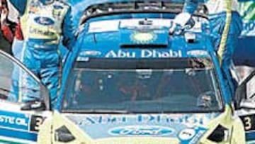 <b>DOMINADOR. </b>Gronholm subió al podio con su Ford Focus.