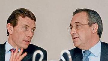 <b>JUNTOS DE NUEVO. </b>Butragueño y Florentino, en el año 2005.