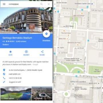 En Google Maps si escribes compepitas, te manda directamente al Saniago Bernabéu.