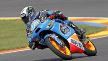 Álex Rins, en el circuito de Valencia.