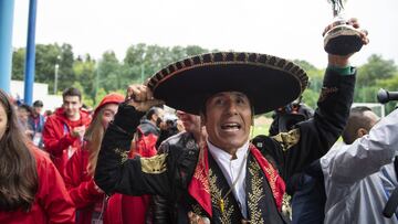 Foto durante el primer entrenamiento de la Selecci&oacute;n Mexicana de Futbol en Rusia, desde las instalaciones del Dynamo de Kiev.