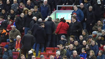 Liverpool fans stage walkout and miss late meltdown