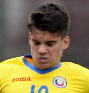 Ianis Hagi, en un partido amistoso con Rumania Sub-18.