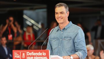 El secretario general del PSOE y presidente del Gobierno, Pedro Sánchez, interviene durante el acto de presentación de la candidatura de Las Palmas y de la presidencia de Canarias, en el Auditorio Alfredo Kraus, a 6 de mayo de 2023, en Las Palmas de Gran Canaria, Canarias (España). Sánchez ha viajado a Gran Canaria para participar en un acto de precampaña de cara a las elecciones municipales y autonómicas del 28 de mayo. Sánchez ha estado esta mañana en un acto de precampaña en Murcia, en una semana donde ha estado presente en mítines en otras ciudades de la península como Barcelona, Alicante, Tenerife o Málaga.
06 MAYO 2023;PSOE;PRECAMPAÑA;CANDIDATURAS;ELECCIONES;COMICIOS;ELECCIONES MUNICIPALES;ELECCIONES AUTONÓMICAS;28 DE MAYO;28M
Europa Press
06/05/2023