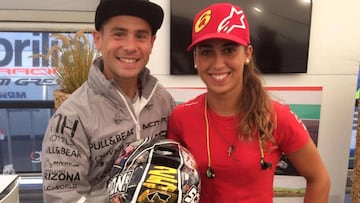 María junto a su amigo Bautista.