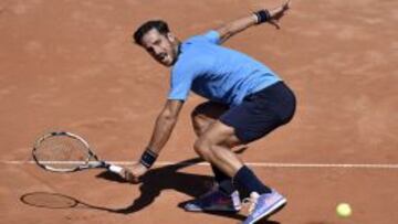 El tenista espa&ntilde;ol Feliciano L&oacute;pez durante su partido contra Santiago Giraldo en Gstaad.