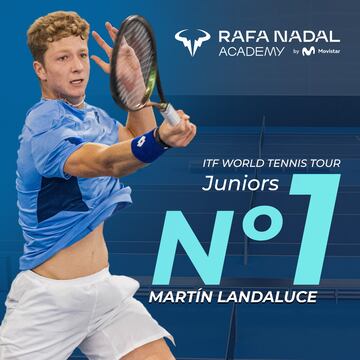 Martín Landaluce consigue llegar al número 1 del ranking mundial júnior.