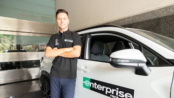 Ander Herrera, con un coche de Enterprise
