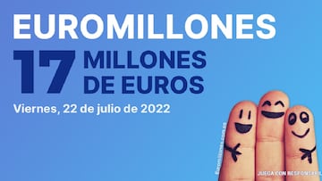 Euromillones: comprobar los resultados del sorteo de hoy, viernes 22 de julio